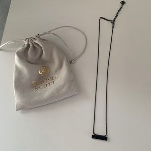 Genuine Kendra Scott Gunmetal.  18 inch necklace with 2 inch extender